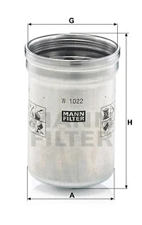 Alyvos filtras MANN-FILTER W 1022