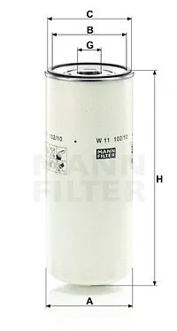 Alyvos filtras MANN-FILTER W 11 102/10