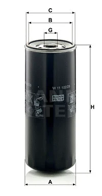 Alyvos filtras MANN-FILTER W 11 102/28