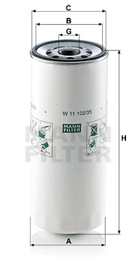 Alyvos filtras MANN-FILTER W 11 102/35