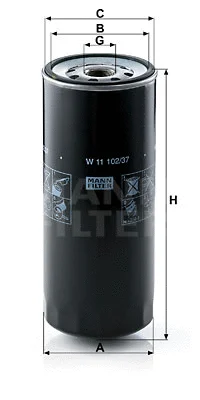 Alyvos filtras MANN-FILTER W 11 102/37