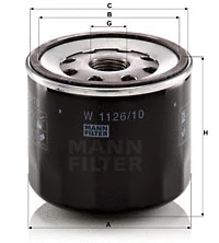 Alyvos filtras MANN-FILTER W 1126/10