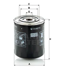 Alyvos filtras MANN-FILTER W 1140/11