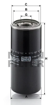 Alyvos filtras MANN-FILTER W 12 102