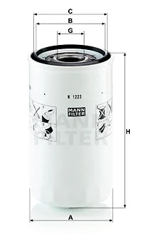 Alyvos filtras MANN-FILTER W 1223