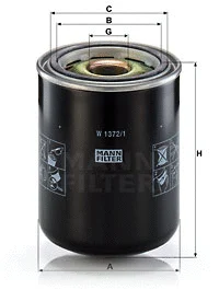 Hidraulinės sistemos filtras MANN-FILTER W 1372/1