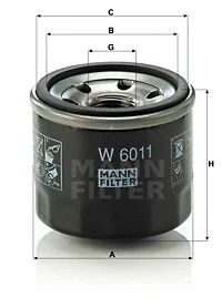 Alyvos filtras MANN-FILTER W 6011