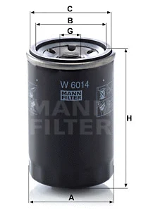 Alyvos filtras MANN-FILTER W 6014