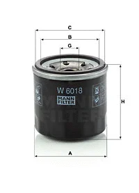 Alyvos filtras MANN-FILTER W 6018