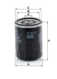 Alyvos filtras MANN-FILTER W 6019