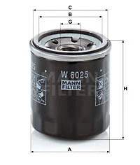Alyvos filtras MANN-FILTER W 6025
