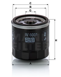 Alyvos filtras MANN-FILTER W 6031