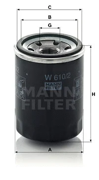 Alyvos filtras MANN-FILTER W 610/2