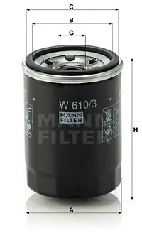 Alyvos filtras MANN-FILTER W 610/3