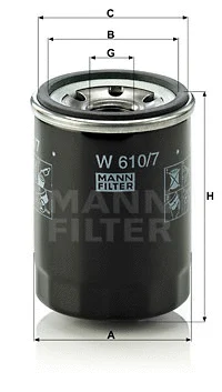 Alyvos filtras MANN-FILTER W 610/7