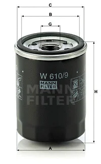 Alyvos filtras MANN-FILTER W 610/9