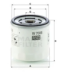 Alyvos filtras MANN-FILTER W 7008