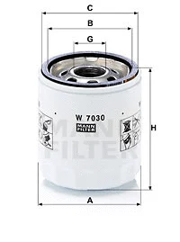 Alyvos filtras MANN-FILTER W 7030