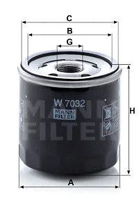 Alyvos filtras MANN-FILTER W 7032