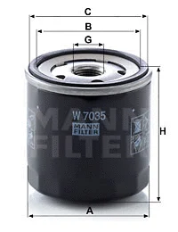 Alyvos filtras MANN-FILTER W 7035
