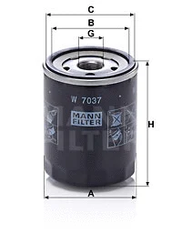 Alyvos filtras MANN-FILTER W 7037