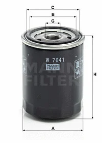 Alyvos filtras MANN-FILTER W 7041