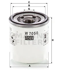 Alyvos filtras MANN-FILTER W 7050