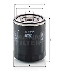 Alyvos filtras MANN-FILTER W 7052