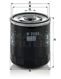 Alyvos filtras MANN-FILTER W 7053
