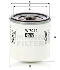 Alyvos filtras MANN-FILTER W 7054