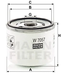 Alyvos filtras MANN-FILTER W 7057