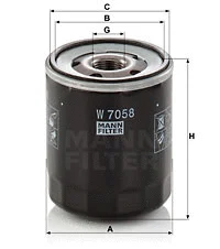 Alyvos filtras MANN-FILTER W 7058