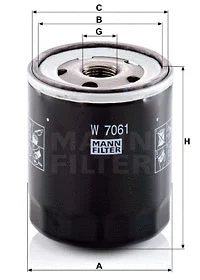Alyvos filtras MANN-FILTER W 7061