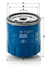 Alyvos filtras MANN-FILTER W 712/11