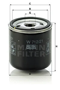 Alyvos filtras MANN-FILTER W 712/21