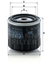 Alyvos filtras MANN-FILTER W 712/31