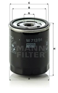 Alyvos filtras MANN-FILTER W 712/54