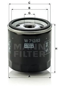 Alyvos filtras MANN-FILTER W 712/83