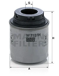 Alyvos filtras MANN-FILTER W 712/94