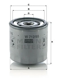 Alyvos filtras MANN-FILTER W 712/95