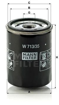 Alyvos filtras MANN-FILTER W 713/35