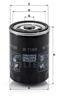 Alyvos filtras MANN-FILTER W 713/9