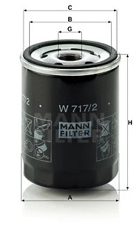 Alyvos filtras MANN-FILTER W 717/2