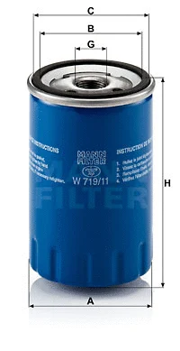 Alyvos filtras MANN-FILTER W 719/11