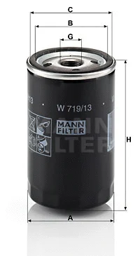 Alyvos filtras MANN-FILTER W 719/13