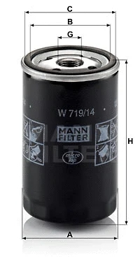 Alyvos filtras MANN-FILTER W 719/14