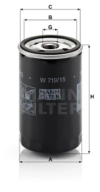 Alyvos filtras MANN-FILTER W 719/15