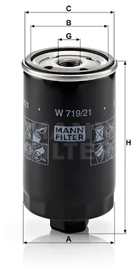 Alyvos filtras MANN-FILTER W 719/21