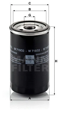 Alyvos filtras MANN-FILTER W 719/33