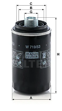 Alyvos filtras MANN-FILTER W 719/53